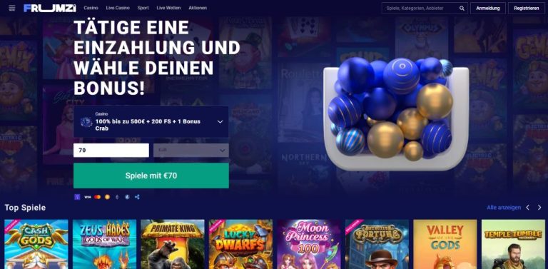 Frumzi Casino Bewertung - Alles, was du wissen musst